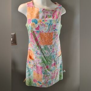 Vintage Lilly Pulitzer Originals Womens 0 Dress Patchwork RARE PRINT Sleeveless